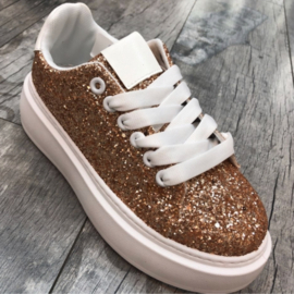 Sneaker Glitter champagne