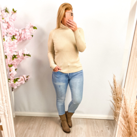 Top Kol rib beige