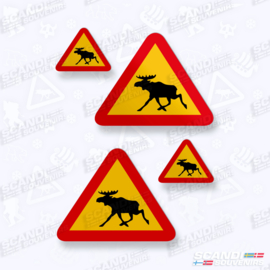 Stickerset - Moose Warning