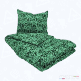 Dekbed overtrek - Deense Pluche Print (Groen)