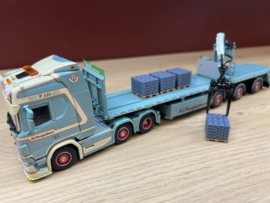 Pallet met zakken (set van 4) (1:50) Grijs