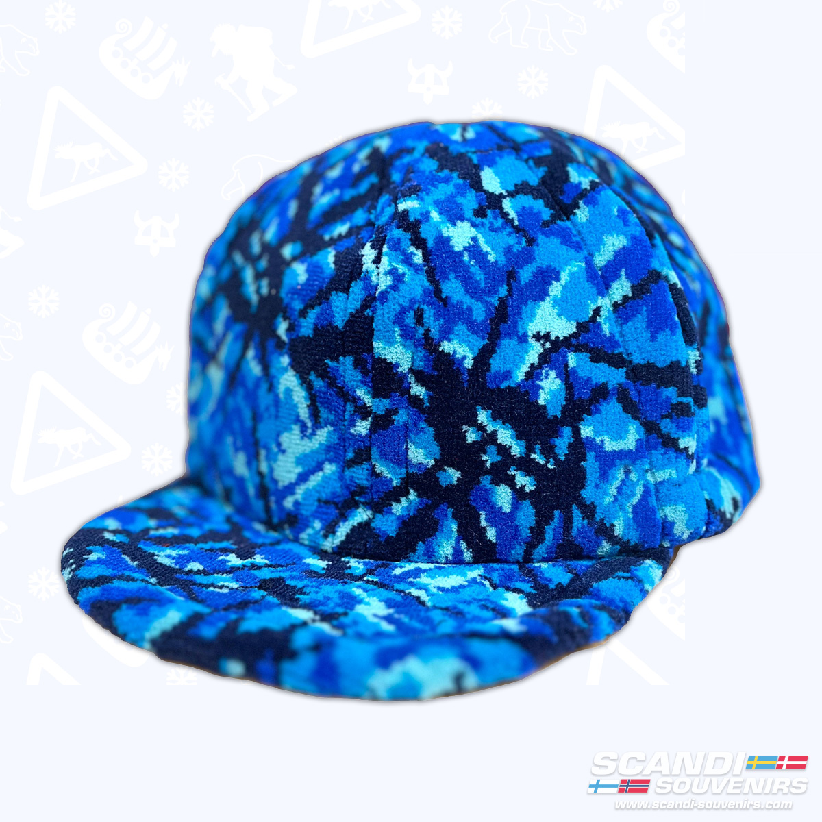 Deense Pluche Cap - Blauw