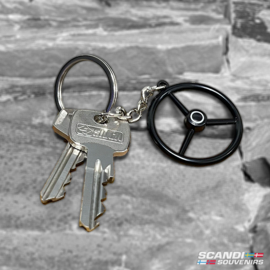 3-Spoke Steer Black - Keychain