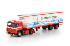 WSI 01-4889 Alfred Pedersen; SCANIA 0 SERIES 4X2 CLASSIC BOX TRAILER - 2 AXLE