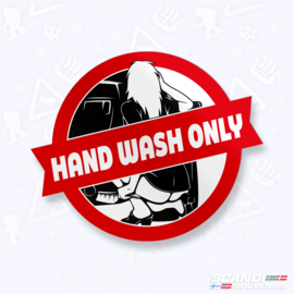 124. Hand Wash Only - Sticker