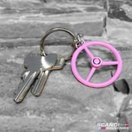 3-Spoke Stear - Keychain (Pink)