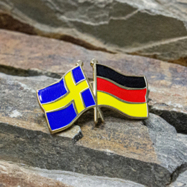 Vlaggen Zweden - Duitsland - Pin