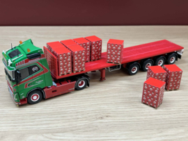 Pallet met Bierkratten  (set van 10)  Rood (1:50)