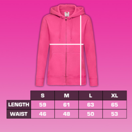 WorldWide Trucker Girls - Zip Hoodie (Pink)