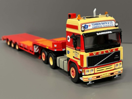 WSI 01-4445 Torben Rafn; VOLVO F12 GLOBETROTTER 6X2 TAG AXLE SEMI LOW LOADER - 3 AXLE