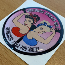 Worldwide Trucker Girls - 3D Sticker