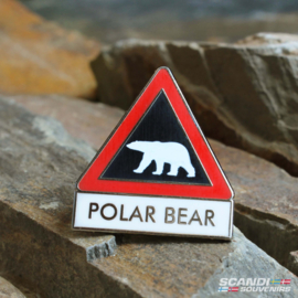 L'ours polaire  panneau de signalisation NORWAY - pin