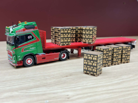 Pallet met Bierkratten (set van 10)  Bruin Geel (1:50)