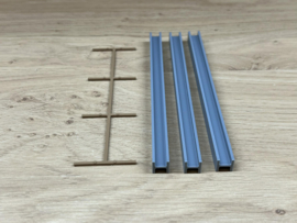 H - profiel lading (set van 4) (1:50) LICHT GRIJS