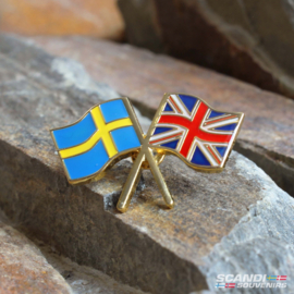 Suède / Anglais drapeau - pin