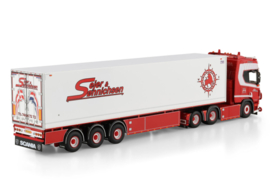 WSI 01-488 Sejer & Sonnichsen; SCANIA R HIGHLINE CR20H 6X2 TAG AXLE REEFER TRAILER - 3 AXLE