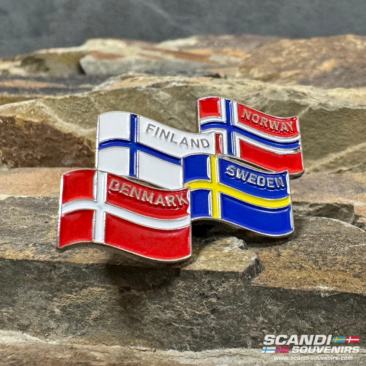 Scandinavische Vlaggen - Pin