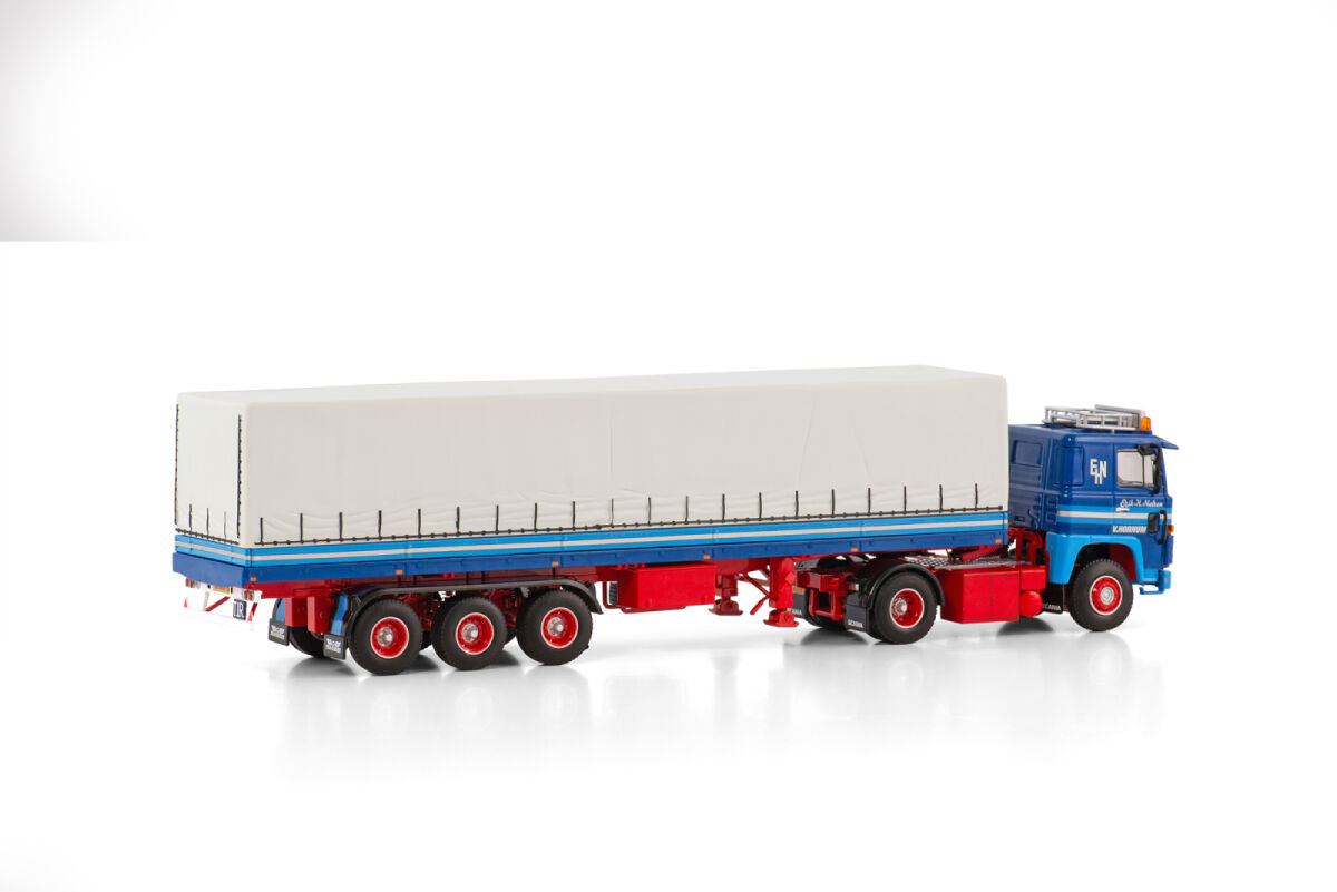 WSI 01-4261 Erik H Nielsen; SCANIA 1 SERIES 4X2 CLASSIC CURTAINSIDE TRAILER - 3 AXLE