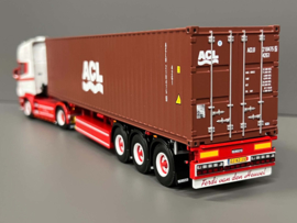 WSI 01-5154 Ferdi van den Heuvel; SCANIA 4 SERIES TOPLINE 4X2 FLEX CONTAINER TRAILER - 3 AXLE + 40FT CONTAINER
