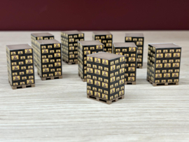Pallet met Bierkratten (set van 10)  Bruin Geel (1:50)