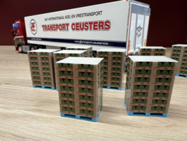 Pallet met dozen meloenen (set van 10) (1:50)