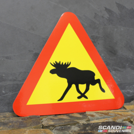 Moose Warning - Road Sign