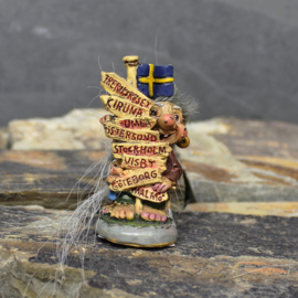  TROLLS avec panneau suédois (mini figurine)