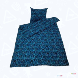 Dekbed overtrek - Deense Pluche Print (Blauw)