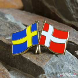 Vlaggen Zweden | Denemarken - Pin