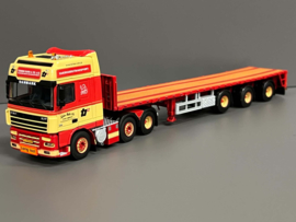 WSI 01-4446 Torben Rafn; DAF XF 95 SUPER SPACE CAB 6X2 TWIN STEER BRICK TRAILER - 3 AXLE