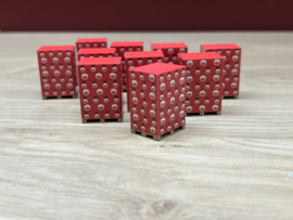 Pallet met Bierkratten  (set van 10)  Rood (1:50)