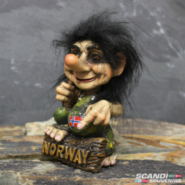 Troll pointing at NORWAY Black hair