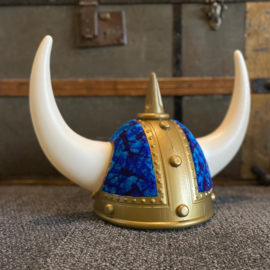 Viking helm - Deense Pluche (Blauw)