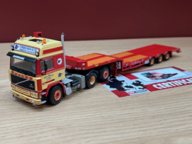 WSI 01-4445 Torben Rafn; VOLVO F12 GLOBETROTTER 6X2 TAG AXLE SEMI LOW LOADER - 3 AXLE