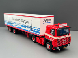 WSI 01-4889 Alfred Pedersen; SCANIA 0 SERIES 4X2 CLASSIC BOX TRAILER - 2 AXLE