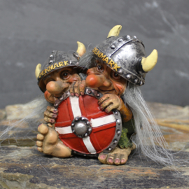 two danish trol behind vikingshield
