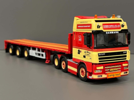 WSI 01-4446 Torben Rafn; DAF XF 95 SUPER SPACE CAB 6X2 TWIN STEER BRICK TRAILER - 3 AXLE