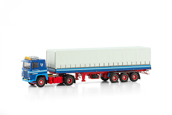 WSI 01-4261 Erik H Nielsen; SCANIA 1 SERIES 4X2 CLASSIC CURTAINSIDE TRAILER - 3 AXLE