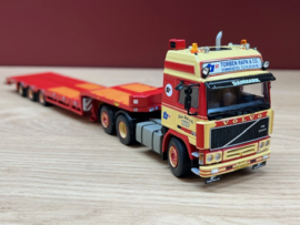 WSI 01-4445 Torben Rafn; VOLVO F12 GLOBETROTTER 6X2 TAG AXLE SEMI LOW LOADER - 3 AXLE