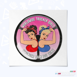 Worldwide Trucker Girls - 3D Sticker