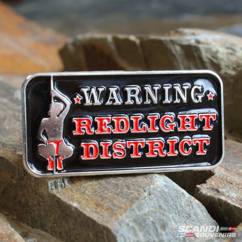 Warning Redlight District - Pin