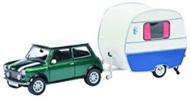 Mini Cooper mit Wohnanhänger 1:43 Sch24150