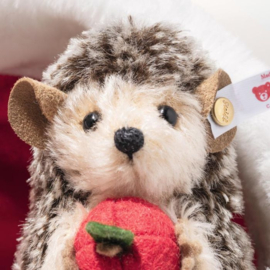 Steiff egel en beertje in kerstmuts 14 cm (voorbestelling)