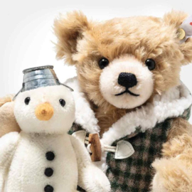 Steiff Teddybeer met sneeuwpop 23 cm.