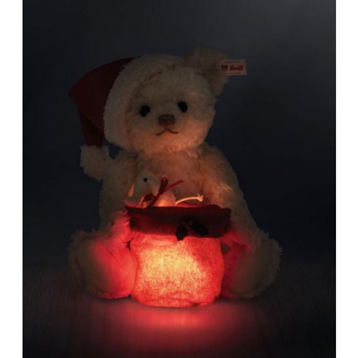 Steiff Santa Teddybeer met licht. (Voorbestelling!)