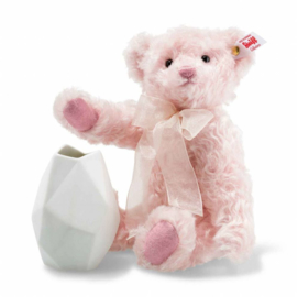 Steiff Rose Beer met vaas 23 cm.