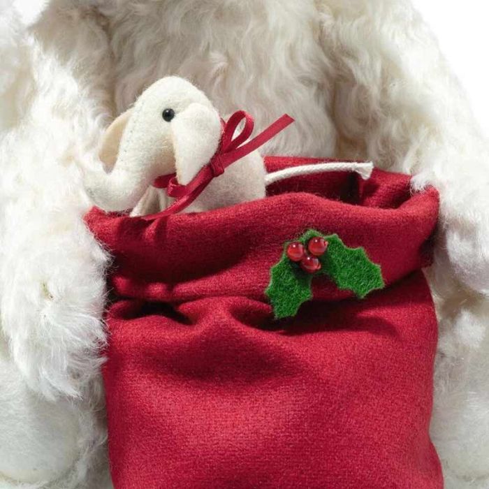 Steiff Santa Teddybeer met licht. (Voorbestelling!)