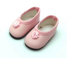 Schoenen rose met roosje 32cm (PR63213)