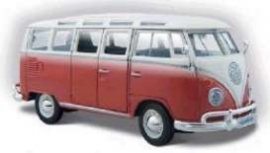 Mai31956r Bus Samba red with white roof.  1:24