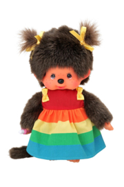 Meisje in regenboogjurk (20 cm)